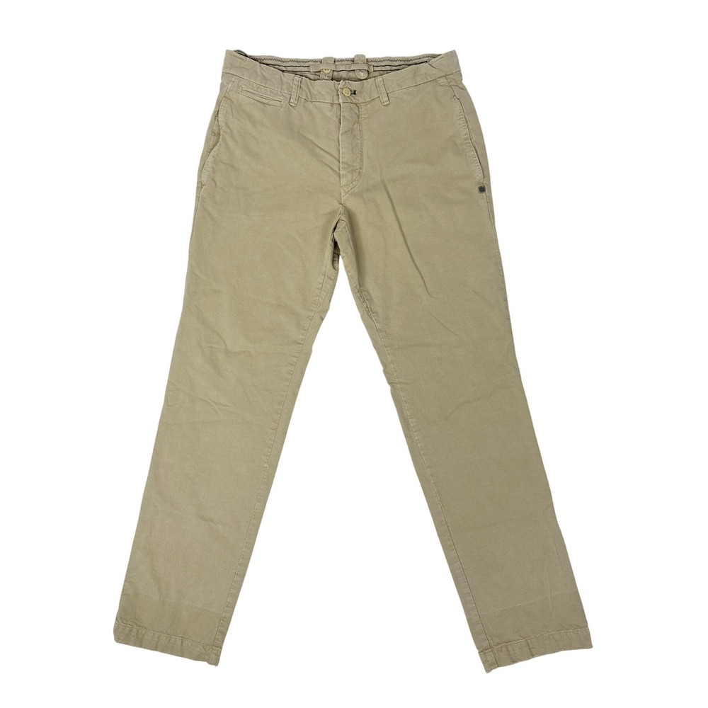 Masons JFK Chino‎ Pants Mens 35x33 Khaki Cotton Straight Leg Made in Italy 50 IT